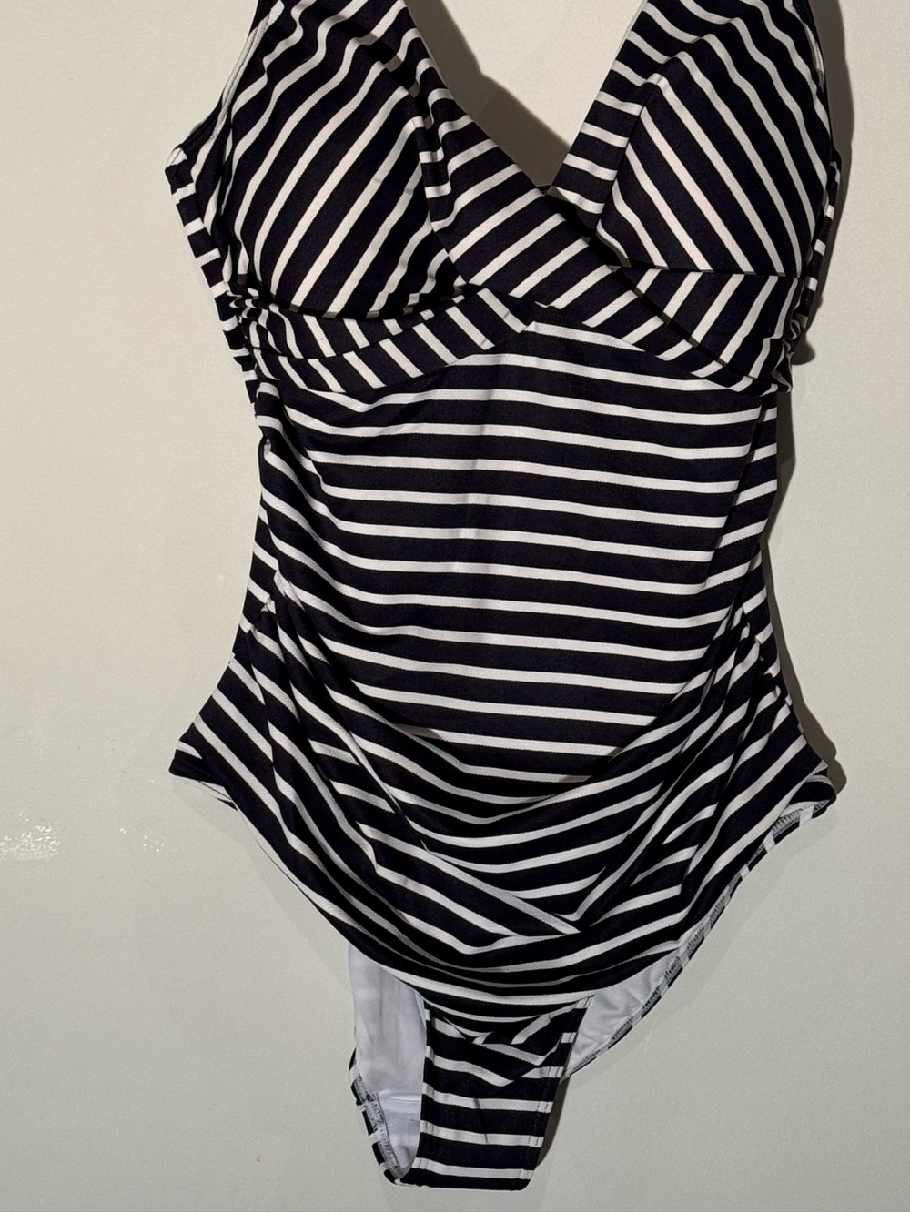 NIPTUCK Swim Navy and White Striped One-Piece Swimsuit